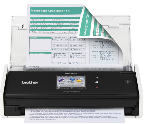 Brother ADS1500W Compact Color Desktop Scanner with Duplex and Web Connectivity-image