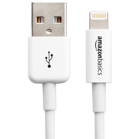 AmazonBasics Apple Certified Lightning to USB Cable - 3 Feet (0.9 Meters), White-image