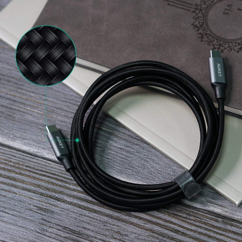 Aukey USB-C Cable Coiled