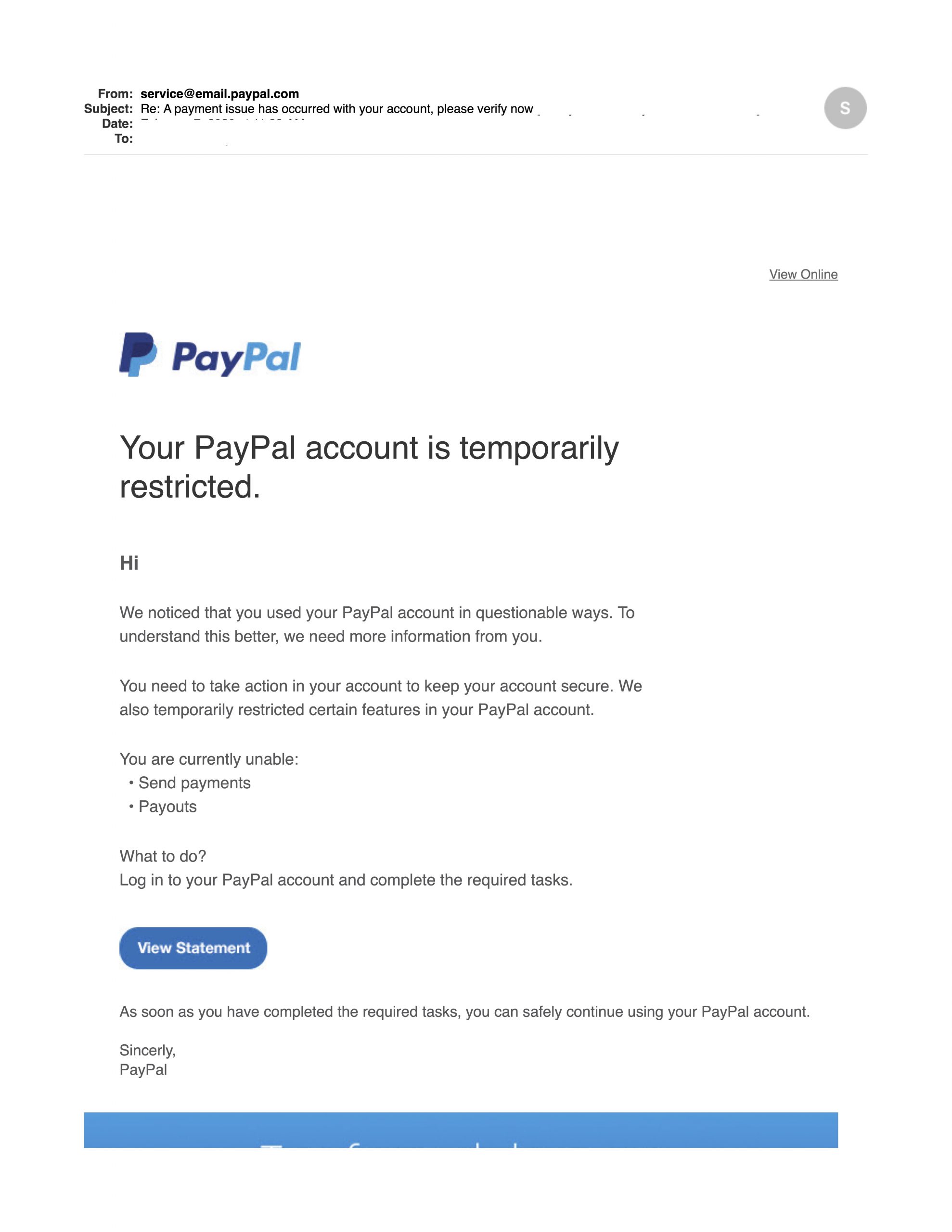 email from paypal saying i bought bitcoin