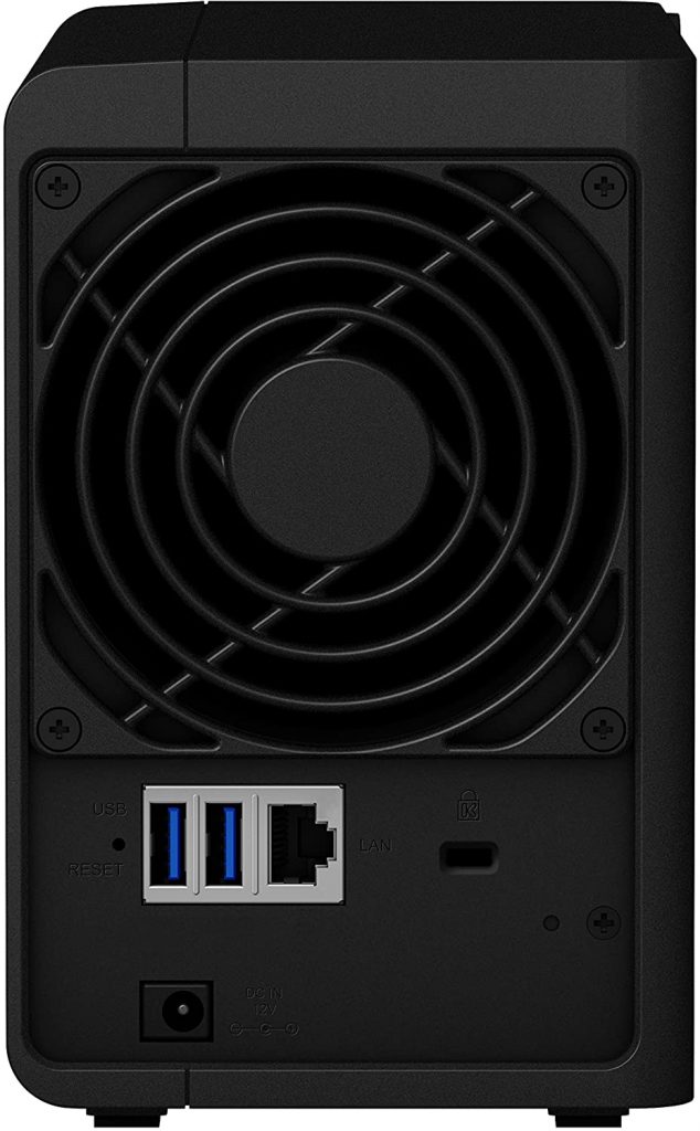 Synology DS218 NAS - Rear