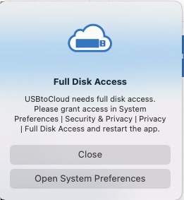 USBtoCloud - Full Disk Access 1