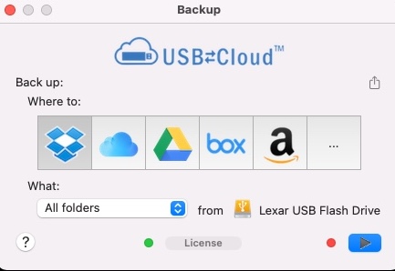 USBtoCloud - Select Cloud Service