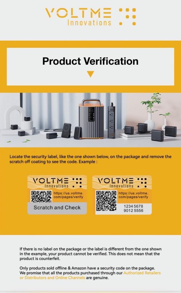 VOLTME Revo Charger - Product Verification