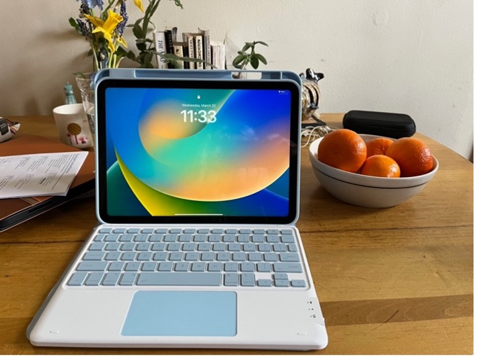 GreenLaw iPad 10th Generation Case with Keyboard - Open