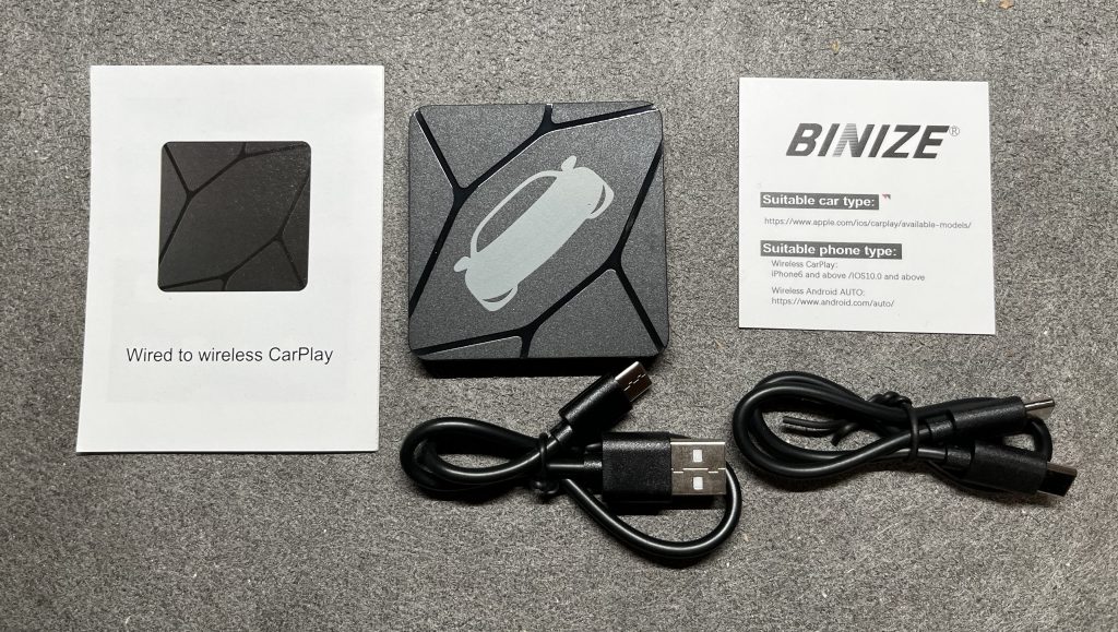 Binize Wired to Wireless CarPlay Adapter - Unboxing