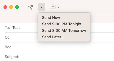 macOS Schedule Email