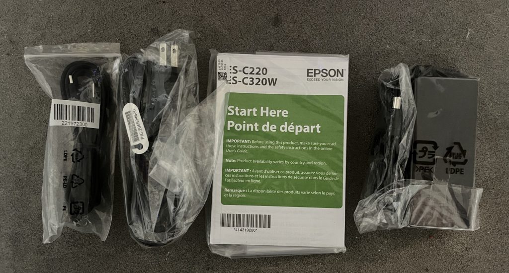 Epson ES-C320W - Unboxing